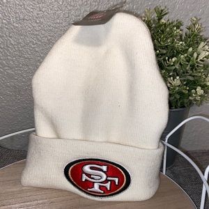 white 49ers beanie